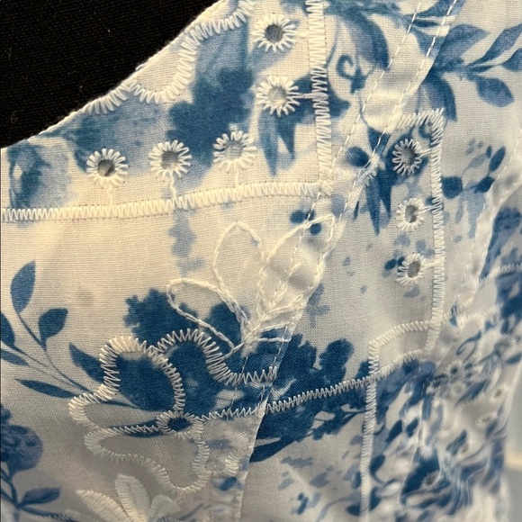 En Saison Blue and White Floral Mini Dress S - Picture 6 of 9